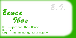 bence ibos business card